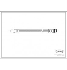 19032099 Corteco Шланг тормозной задний левый
