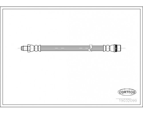 19032099 Corteco Шланг тормозной задний левый