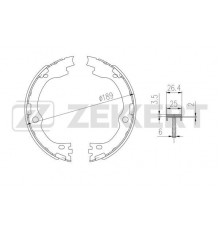 BK-4014 Zekkert Колодки ручного тормоза к-кт для Kia Sorento III (UM) Prime 2015-2020