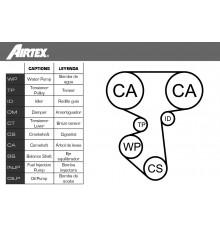 WPK-185701 Airtex Ролик-натяжитель ремня ГРМ