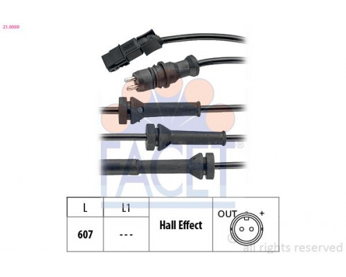 21.0069 Facet Датчик ABS передний