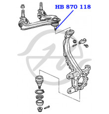 HB870118 Hanse Опора шаровая верхняя передней подвески