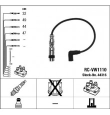 44316 NGK Провода высокого напряж. к-кт