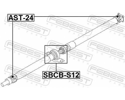 SBCB-S12 FEBEST Подшипник подвесной