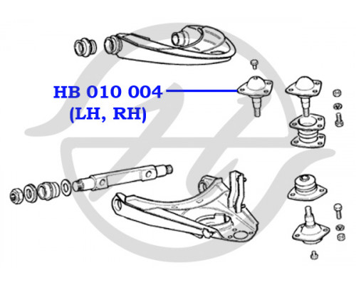 HB010004 Hanse Опора шаровая верхняя передней подвески