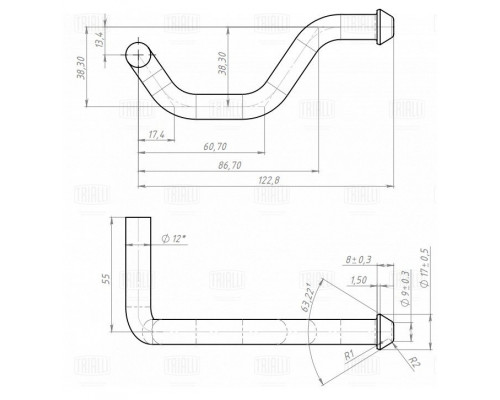 EMB0102 Trialli Кронштейн глушителя