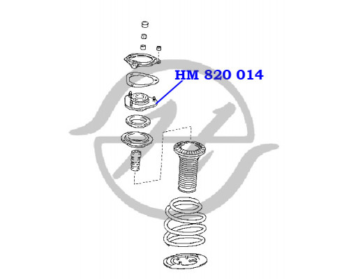 HM820014 Hanse Опора переднего амортизатора для Toyota RAV 4 2006-2013