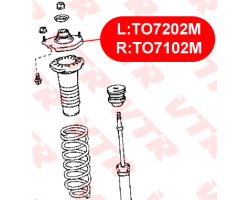 TO7102M VTR Опора заднего амортизатора