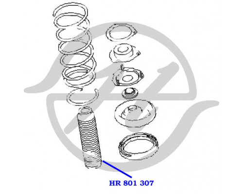 HR801307 Hanse Пыльник с отбойником к-кт на 1 передней подвески