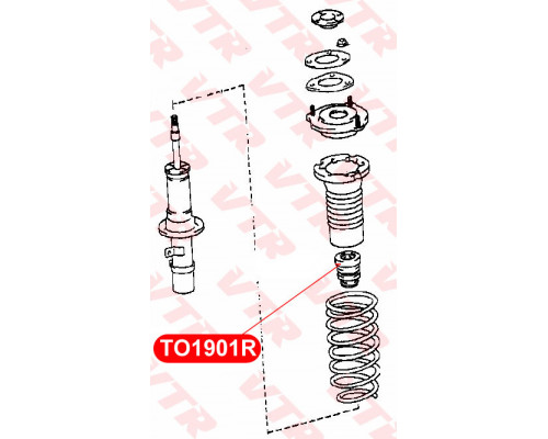 TO1901R VTR Отбойник переднего амортизатора для Toyota Mark 2 (X10#) 1996-2000