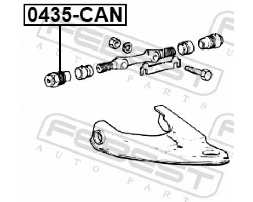 0435-CAN FEBEST Втулка переднего рычага для Mitsubishi Canter 1986>