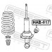 HAB-017 FEBEST Сайлентблок заднего амортизатора нижний