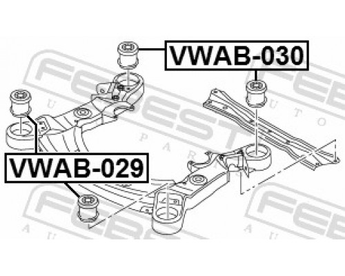 VWAB-029 FEBEST Сайлентблок передней балки