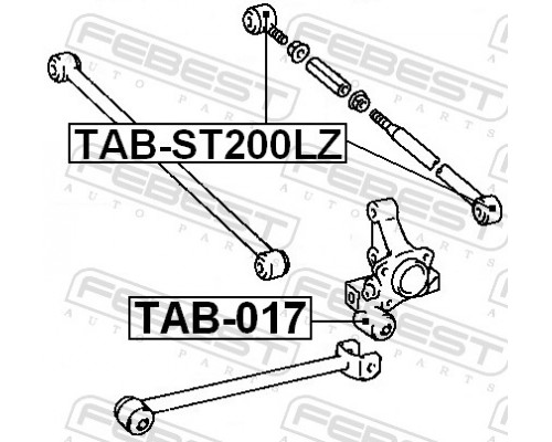 TAB-ST200LZ FEBEST Сайлентблок поперечной тяги наружный