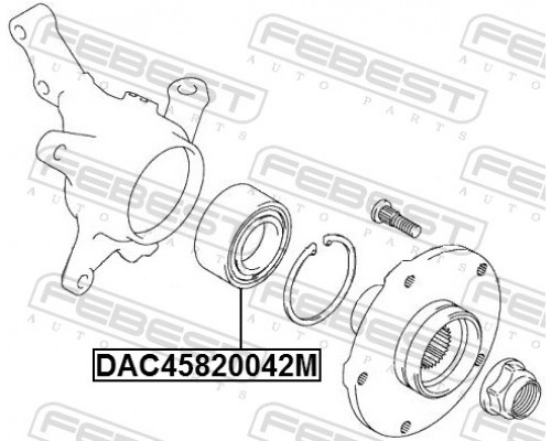 DAC45820042M FEBEST Подшипник передней ступицы