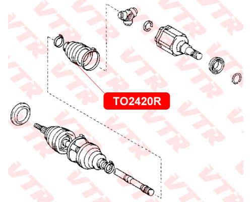 TO2420R VTR Пыльник ШРУСа (к-кт) для Toyota Hilux 2005-2015