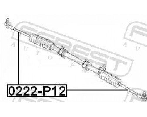 0222-P12 FEBEST Тяга рулевая