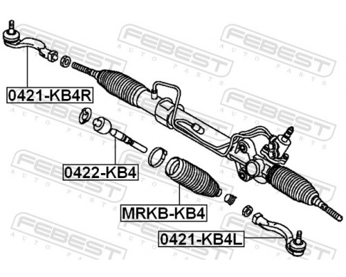0422-KB4 FEBEST Тяга рулевая