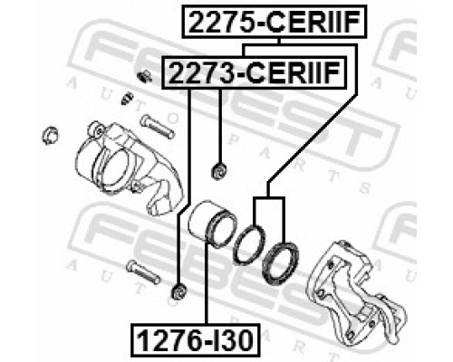 2273-CERIIF FEBEST Пыльник направляющей суппорта