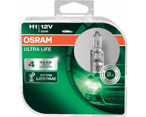 Лампы H1 12V 55W OSRAM ULTRA LIFE 2шт