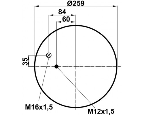 T0070-4884V2 TOPCOVER Воздушная подушка (опора пневматическая)