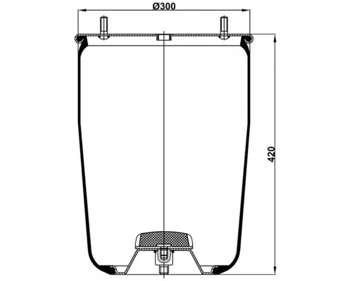 T0070-4881V1 TOPCOVER Воздушная подушка (опора пневматическая)