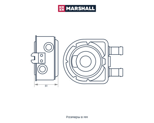 Радиатор масляный HYUNDAI ix35 10-, SANTA FE 05-; KIA SORENTO 09-, SPORTAGE 15-