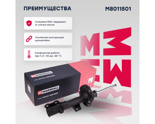 Амортизатор газ. передн. лев. Kia Seltos 19- (M8011501) Амортизатор газ. передн. лев. Kia Seltos 19- (M8011501)
