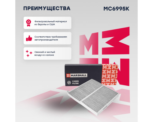 Фильтр салонный угольный TESLA MODEL 3 17-, MODEL Y 20-