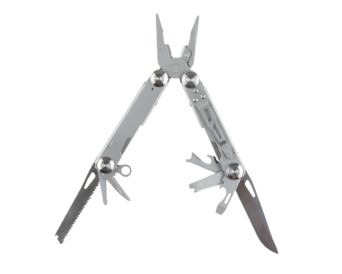 Мультитул Stinger, сталь (серебристый), 12 инструментов, нейлоновый чехол, коробка картон