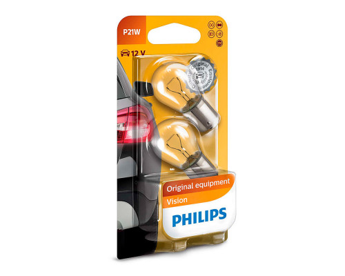 Лампы P21W 12V BA15s PHILIPS блистер (2шт.)