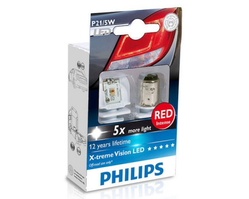 Лампа P21/5W LED 12899 R 12/24V