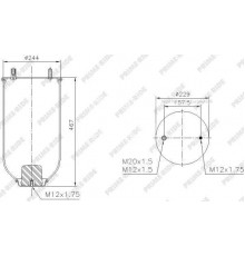1R12-842 Prime-Ride Воздушная подушка (опора пневматическая) для ROR Axis >2000