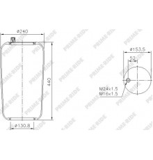 9507 Prime-Ride Воздушная подушка (опора пневматическая)
