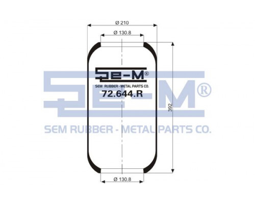 72.644.R Sem Lastik Воздушная подушка (опора пневматическая)