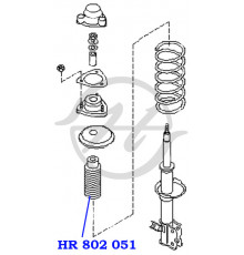 HR802051 Hanse Пыльник с отбойником к-кт на 1 задней подвески для Nissan Primera P10E 1990-1996