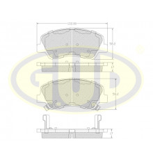 GBP148802 G.U.D Колодки тормозные передние к-кт