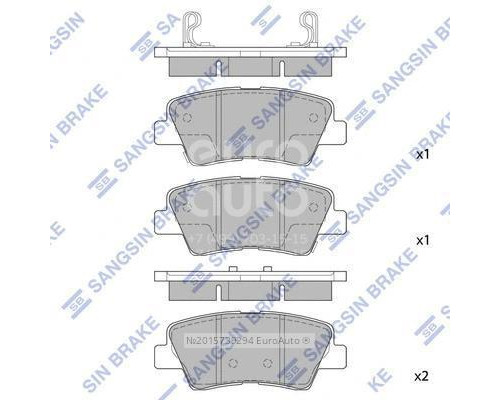 SP1239 HI-Q Колодки тормозные задние дисковые к-кт