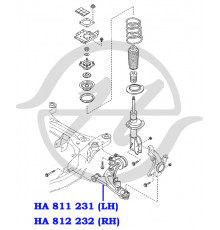 HA812232 Hanse Рычаг передний нижний правый для Mazda CX 7 2007-2012