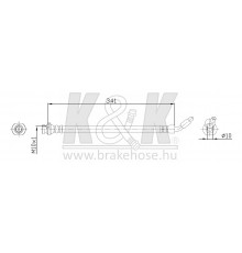 FT1271 K&K Шланг тормозной передний левый