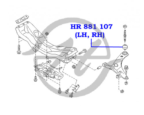 HR881107 Hanse Сайлентблок переднего рычага задний