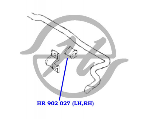 HR902027 Hanse Втулка (сайлентблок) заднего стабилизатора для Hyundai Starex H1 1997-2007