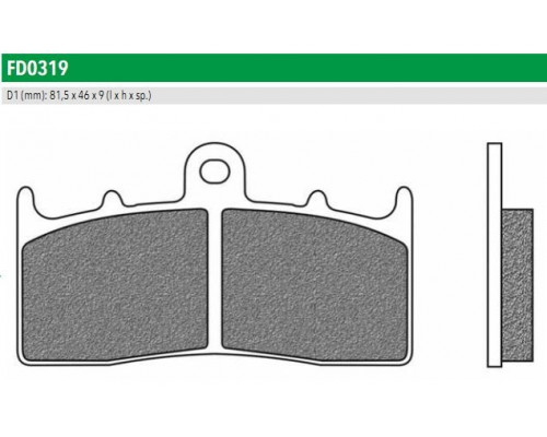 FD0319SP Newfren Колодки тормозные мото
