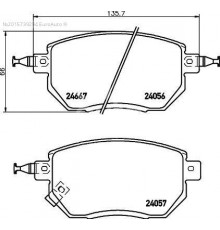 T1425 Pagid Колодки тормозные передние к-кт