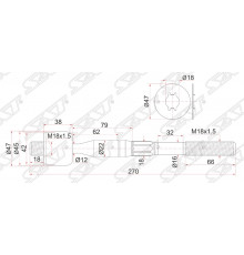 ST-45503-29425 SAT Тяга рулевая