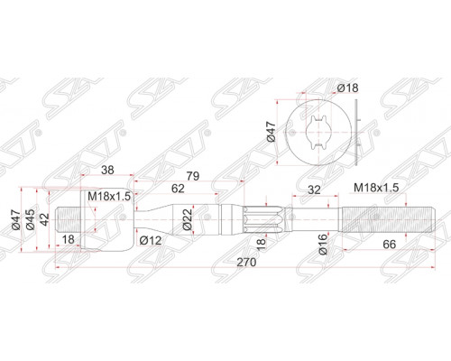 ST-45503-29425 SAT Тяга рулевая