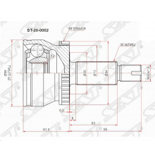ST-20-0002 SAT ШРУС наружный передний