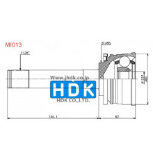 MI-013 HDK ШРУС наружный передний