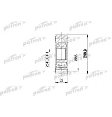 PCV1005 Patron ШРУС наружный/внутренний задний