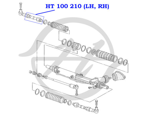 HT100210 Hanse Тяга рулевая